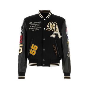 Amiri Men Black Wool Blend Bomber Jacket